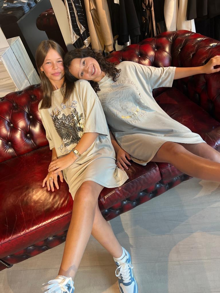 T-Shirtdress Demi short ecru Wings of the road