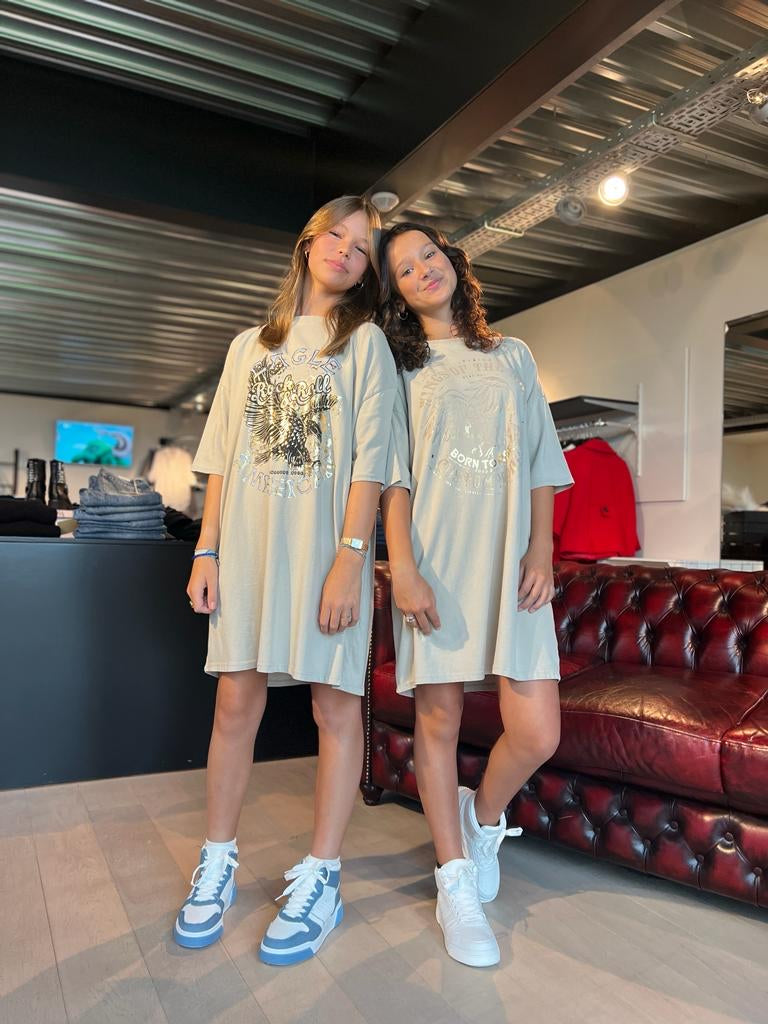 T-Shirtdress Demi short ecru Wings of the road