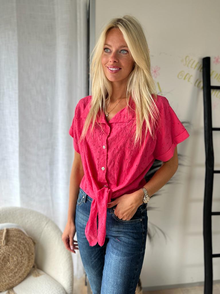 Blouse Uma lipstick pink